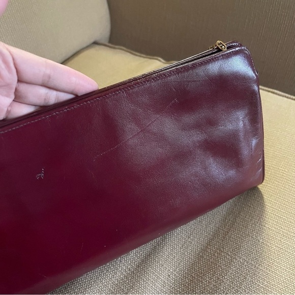 Frenchy Of California Vintage Burgundy Shoulder Bag leather Medium Size - Picture 15 of 16